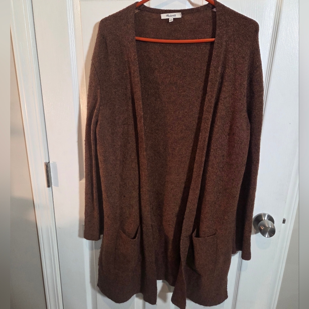 Madewell Rich Brown Open Cardigan